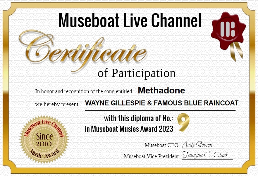 WAYNE GILLESPIE & FAMOUS BLUE RAINCOAT on Museboat LIve